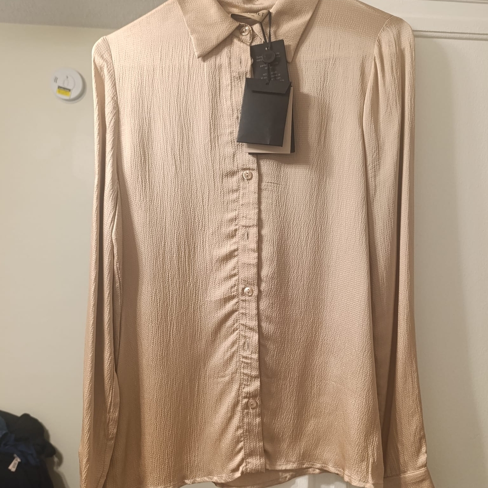 Twin-Set Men's Tan Button Down Shirt